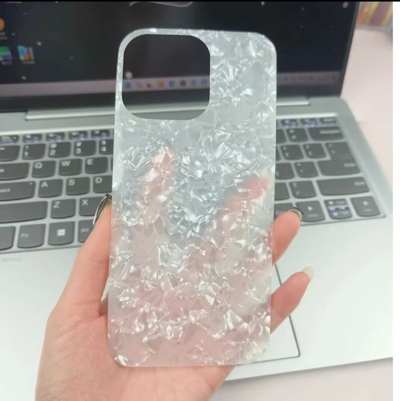 (Apple DIY phone back card) Transparent and shell  （Three pieces）